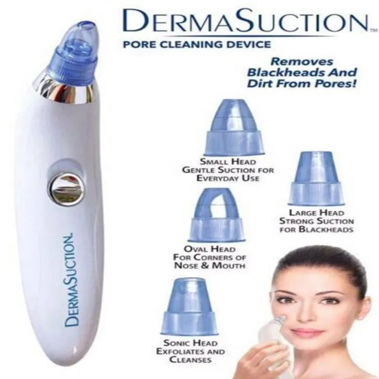 Derma Suction Facial Pore Cleanser - Blackhead Whitehead Remover Vacuum Suction Machine for Women