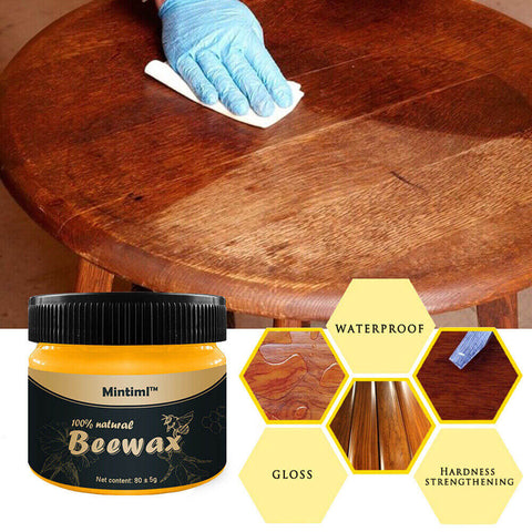 100% Natural Beeswax Furniture Polish Wood Seasoning Beewax Wood Wax Restoration